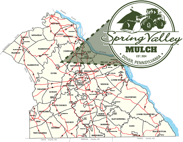 Spring Valley Mulch Made in York County Map